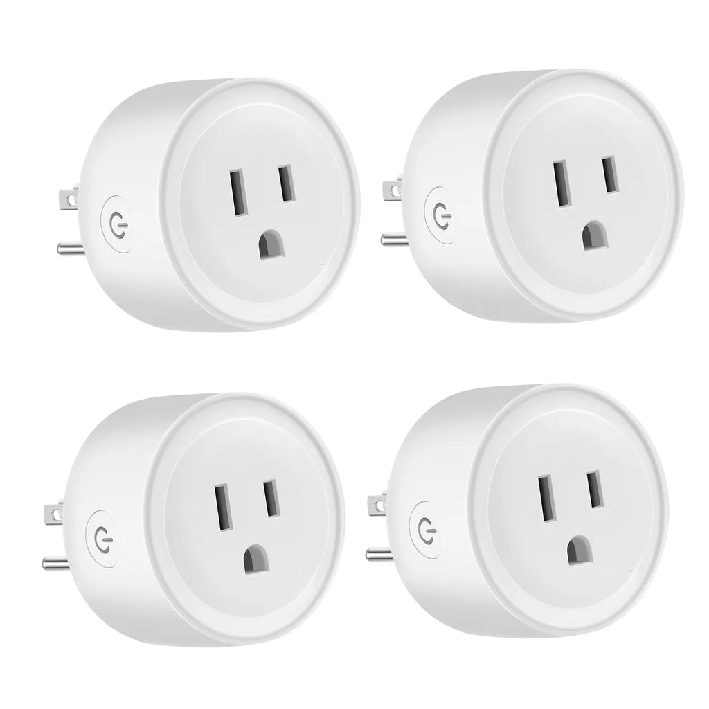 4‑Pack White Wi‑Fi Smart Plug 10 a 110–240 V