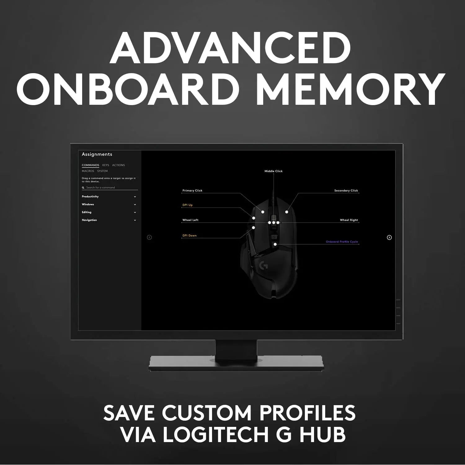 High Performance Wired Gaming Mouse, HERO 25K Sensor, 25,600 DPI, RGB, Adjustable Weights, 11 Programmable Buttons, On-Board Memory, PC / Mac