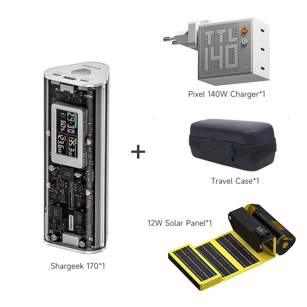 Power Bank 24000Mah 170W Output Fast Charge with IPS Smart Screen Display IP66 Waterproof for Macbook Tablet Iphone 15Pro