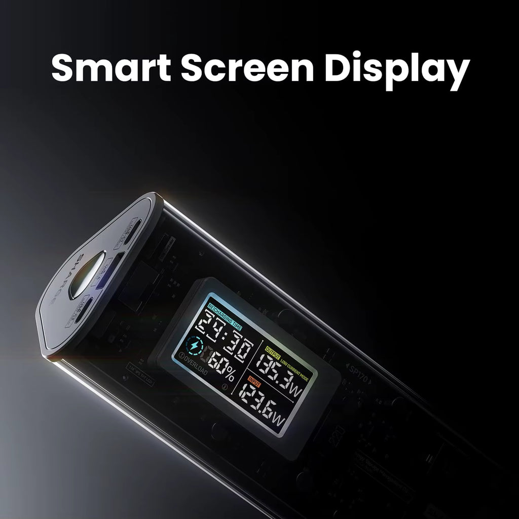 Power Bank 24000Mah 170W Output Fast Charge with IPS Smart Screen Display IP66 Waterproof for Macbook Tablet Iphone 15Pro