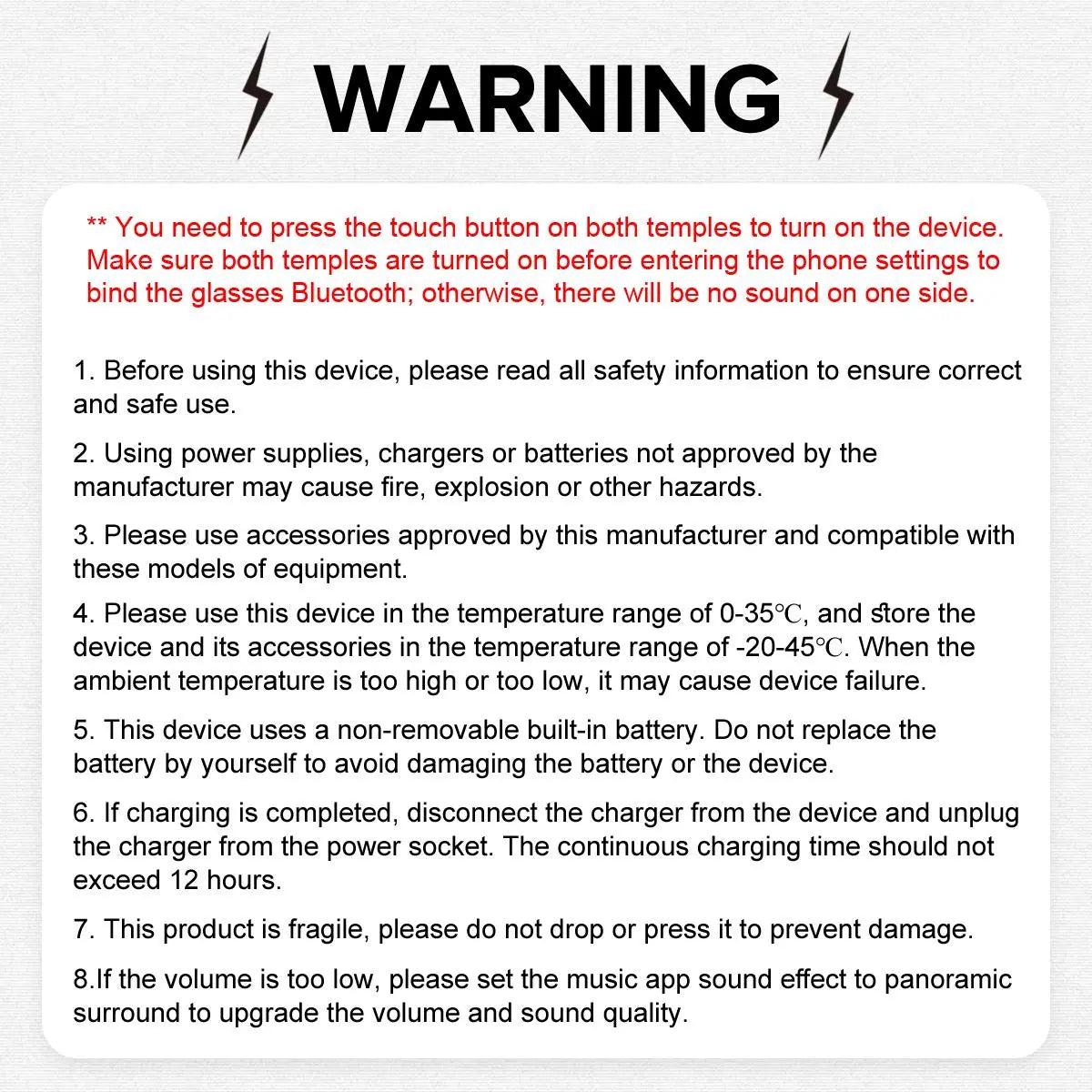 Touch Control Smart Glasses, 1 Count Wireless Smart Glasses with Mic, Smart Anti-Blue Light Glasses, Bluetooth-Compatible Smart Glasses for Men & Women, Wireless Audio Glasses, Multifunctional Smart Glasses