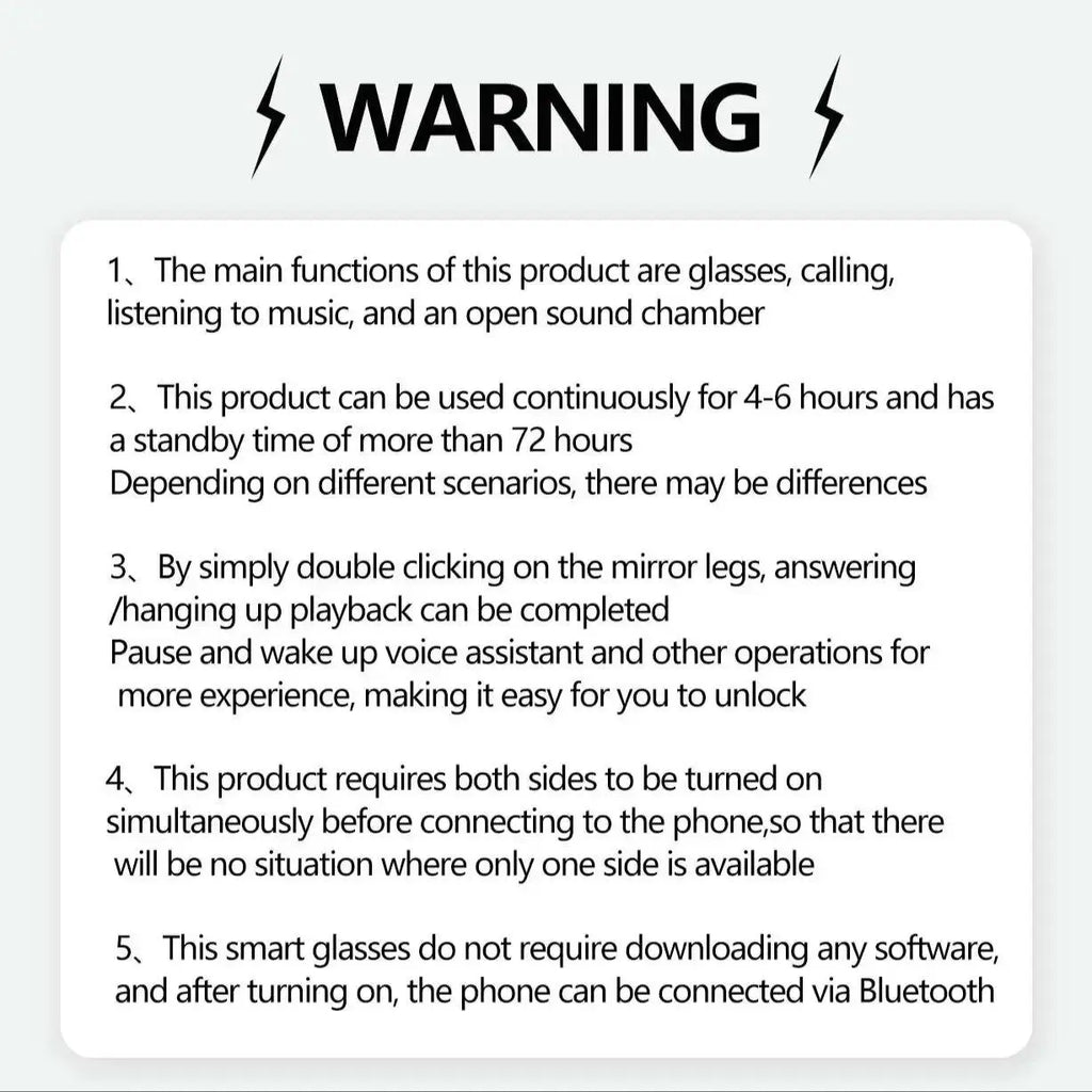 Smart Glasses, Music Earphone Smart Glasses, Music & Call Glasses, Sunglasses with UV380 Protective, Smart & Wearable Devices