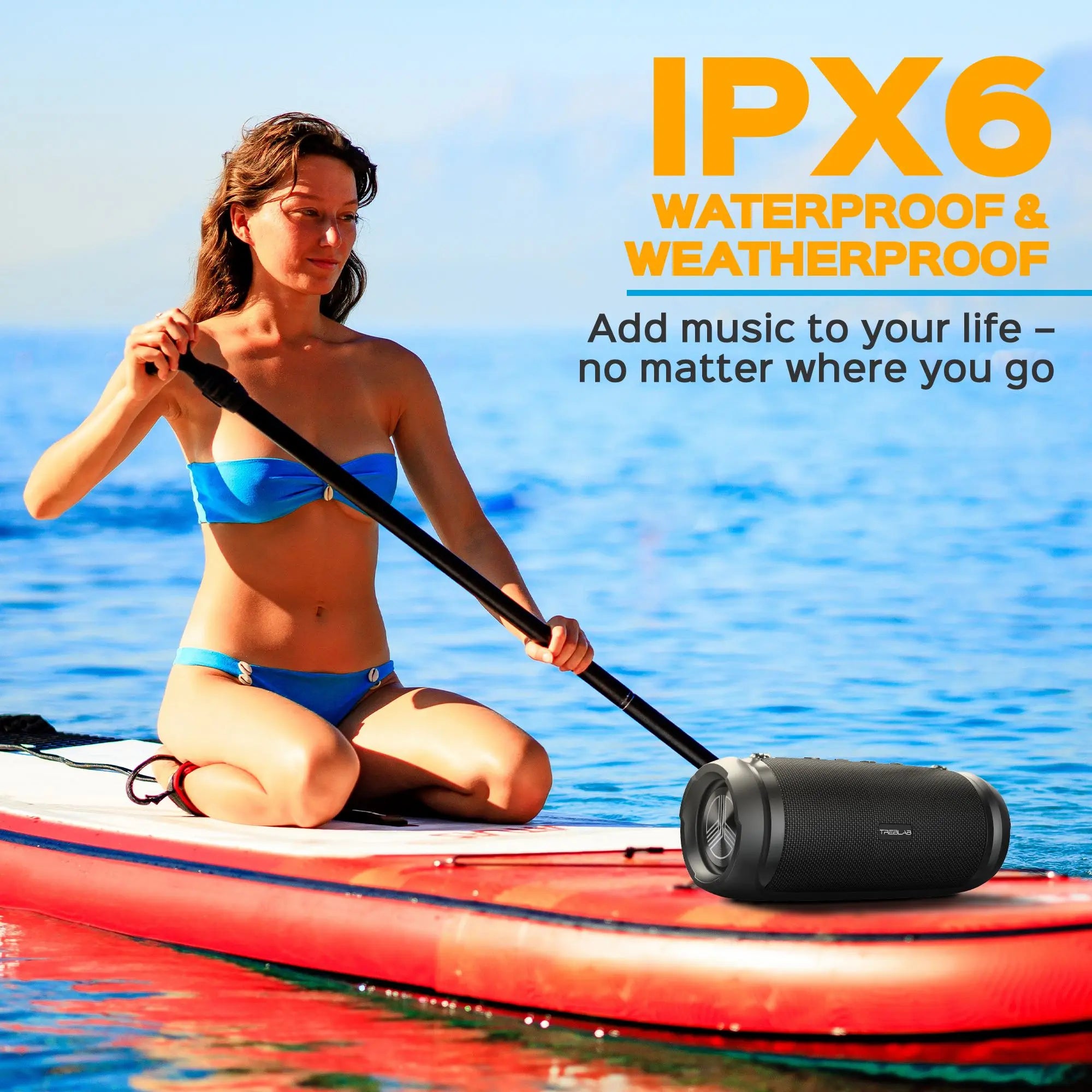 Treblab Hd-Max - 60W Bluetooth Speaker, 20H Battery, Powerbank